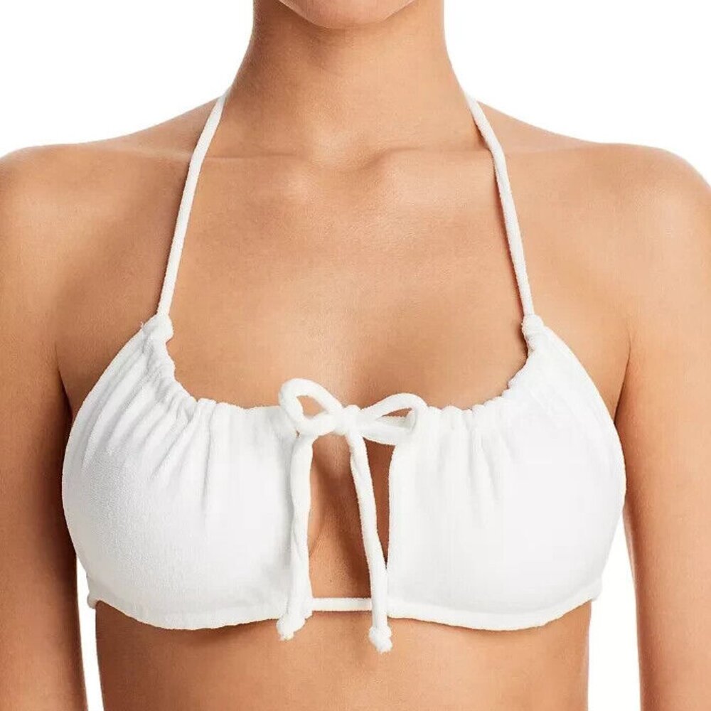 Frankies Bikini Eliza Terry Halter Bikini Top